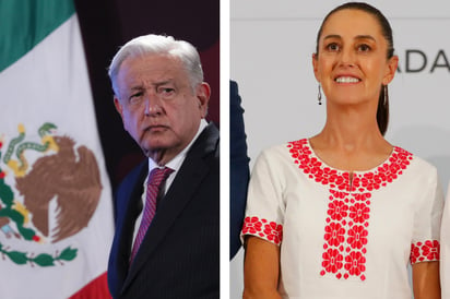 El presidente Andrés Manuel López Obrador y Claudia Sheinbaum. (ARCHIVO)