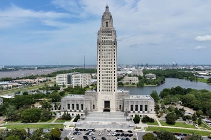ARCHIVO - Vista panorámica del Capitolio de Luisiana el 4 de abril de 2023, en Baton Rouge, Luisiana. 