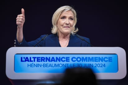 Marine Le Pen, líder de la Agrupación Nacional. (ARCHIVO)