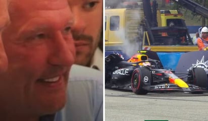 Padre de Max Verstappen 'se ríe' del accidente de Checo Pérez