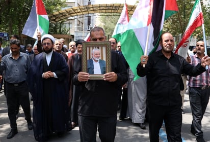 Manifestación tras asesinato en Irán de Ismail Haniyeh. (EFE)