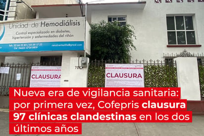 En dos años, clausuran 97 clínicas clandestinas en México; 4 son de Durango