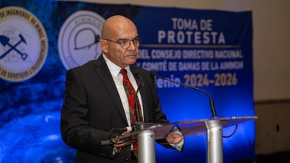 Rubén del Pozo Mendoza tomó protesta como nuevo presidente de la Asociación de Ingenieros de Minas, Metalurgistas y Geólogos de México (AIMMGM) para el bienio 2024-2026. (CORTESÍA)