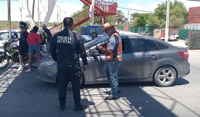 Colocan filtro de revisión de placas a la entrada de San Pedro