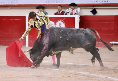 El joven torero lagunero no vivió su mejor tarde en la Plaza. (AGENCIAS)