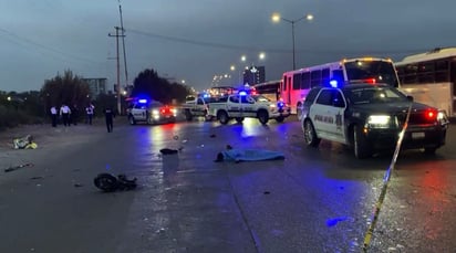 Accidente de motociclista en Saltillo.