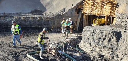 Reportan avances en la recuperación de los restos de mineros atrapados en El Pinabete