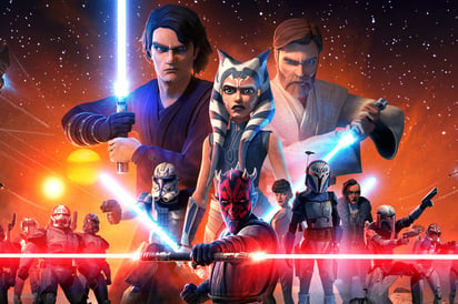 Imagen promocional de la serie Star Wars: The Clone Wars.