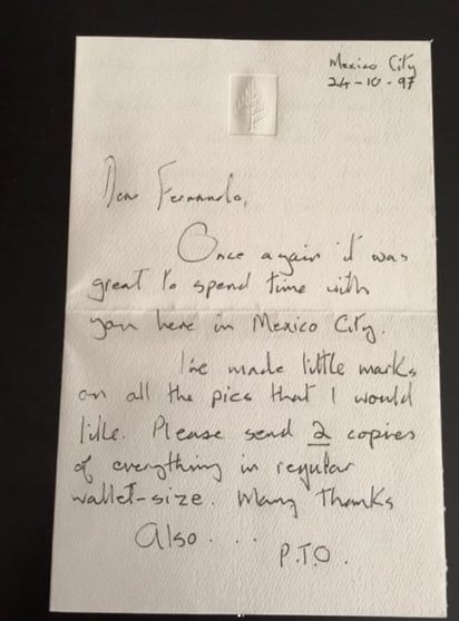(Carta de David Bowie a Fernando)