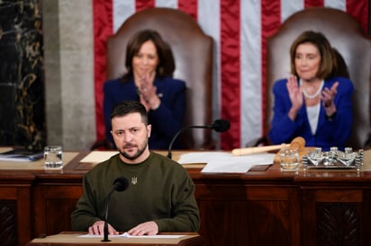 Después de su encuentro en la Casa Blanca, Zelenski tenía programado por la tarde un discurso en el Congreso. (AP)