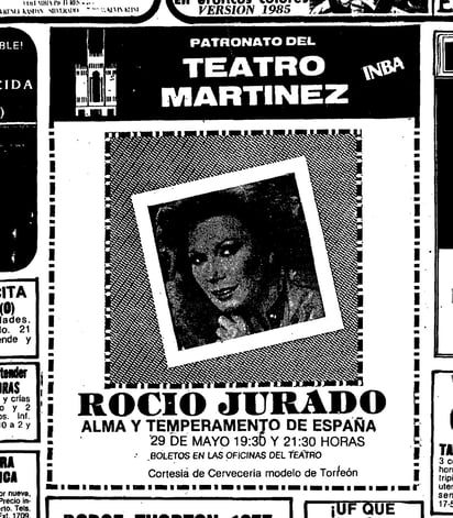 (ARCHIVO EL SIGLO DE TORREÓN) Rocío Jurado 