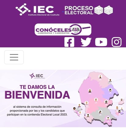 Ayer se puso en marcha el portal de Conóceles Coahuila, para que la ciudadanía tenga más información sobre los candidatos.