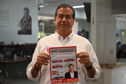 El candidato a la gubernatura de Coahuila aseguró que aguarda el día de las elecciones de Coahuila con 'las mejores expectativas'. (VERÓNICA RIVERA)