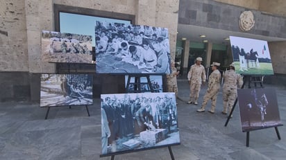 La exposición fotográfica lleva por nombre: 'Heroico Colegio Militar 200 años de lealtad a México'. (Foto: RENÉ ARELLANO / EL SIGLO COAHUILA)