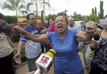 La periodista nicaragüense excarcelada Lucía Pineda Ubau. Crédito: EFE/Jorge Torres