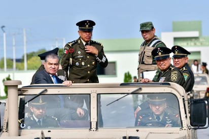 El evento fue encabezado por el gobernador Miguel Riquelme y el secretario de la Defensa Nacional, general Luis Crescencio Sandoval. (EL SIGLO DE TORREÓN)