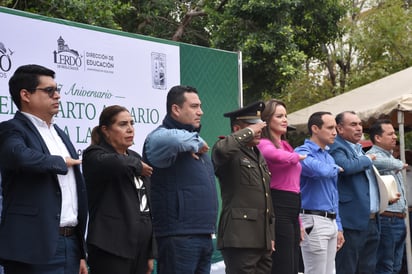 La participación de la escolta y banda de guerra estuvo a cargo del Instituto DCM y el ejército militar.