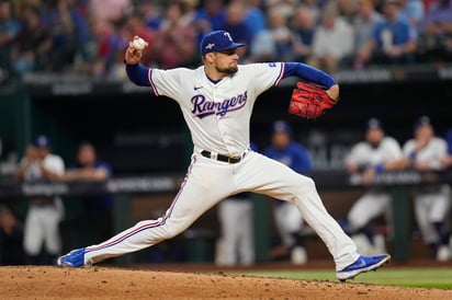 Nathan Eovaldi permitió una carrera en siete entradas de labor, en las que no dio bases por bolas y ponchó a siete. (AP)