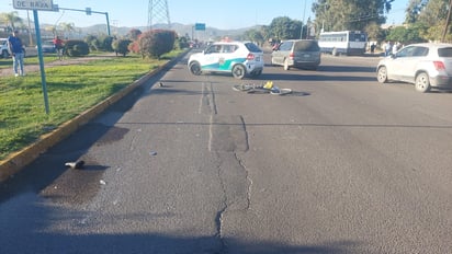 El ciclista arrollado en Gómez Palacio fue llevado a un hospital en estado crítico.