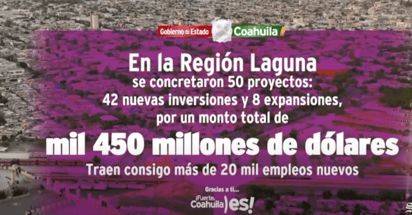 Reporte del Sexto Informe de Gobierno sobre las inversiones realizadas en La Laguna.
