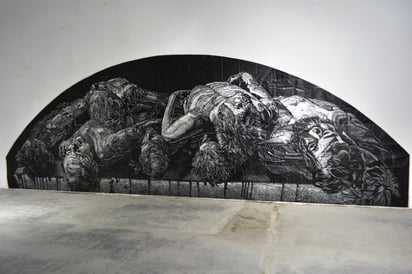 Obra de Mario Guzmán en el Centro Cultural Antigua Harinera