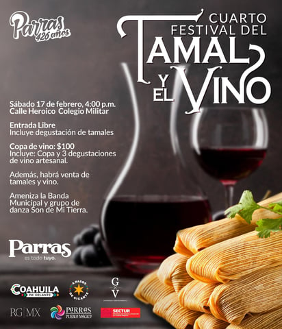 Anuncio del Festival del Tamal y el Vino. (CORTESÍA)