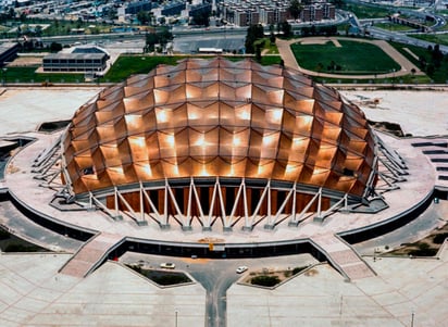 El llamado Domo de Cobre del Palacio de los Deportes, diseñado por Félix Candela. Imagen: Bob Schalkwijk Photography