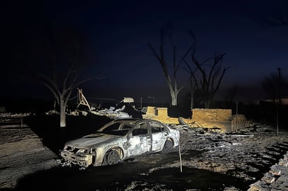 Devastación por incendios en Texas. (AP)