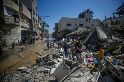 Vista de una zona atacada por Israel. (EFE)