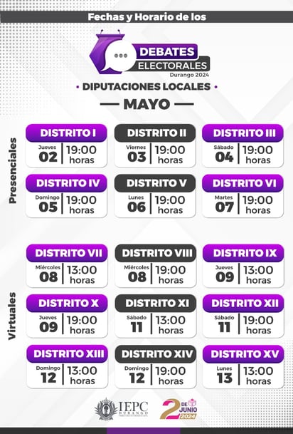 Debates en Durango. (IEPC DURANGO)