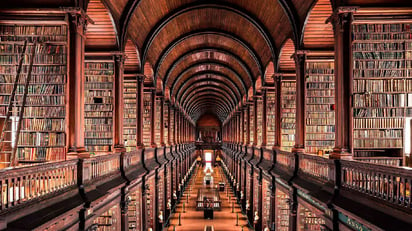 Biblioteca de Trinity College. Foto: Behance