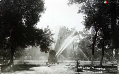 La antigua fuente del Lago Coahuila de la Alameda Zaragoza tenía forma de un torreón.