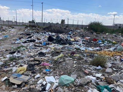 Mala imagen. Otro de los puntos utilizados por las personas para depositar los desechos, es un predio que se encuentra, también a pie del Libramiento Las Américas, en el Parque Industrial, lo cual da una mala imagen a la ciudad.