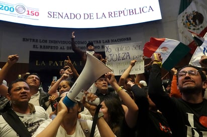 Protesta contra reforma judicial. (AGENCIAS)