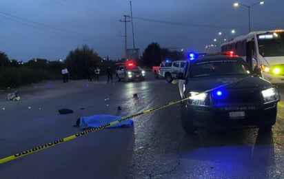 Accidente de motociclista en Saltillo.