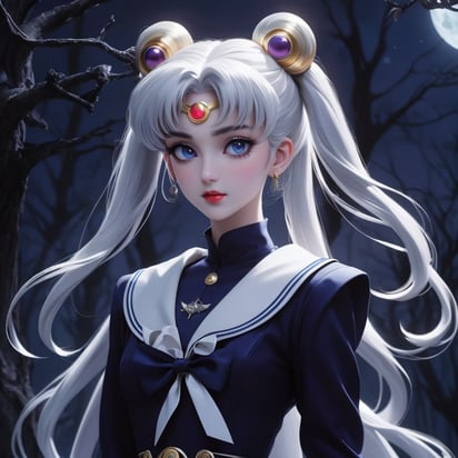 Sailor Moon al estilo de Tim Burton.