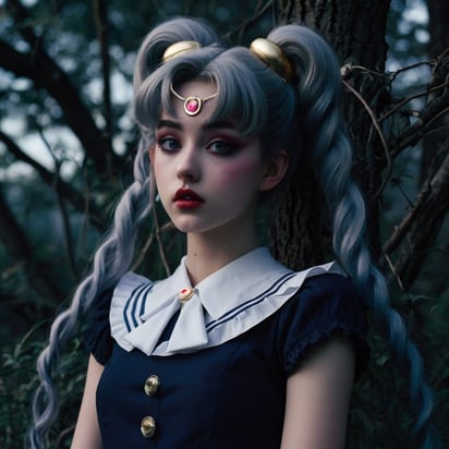 Sailor Moon al estilo de Tim Burton.