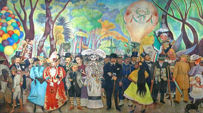 Mural 'Sueño de una tarde dominical en la Alameda Central', Diego Rivera. 