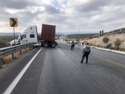 Accidente en la carretera Saltillo - Zacatecas.