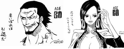 Personajes de One Piece a los 40 y 60 años (ROFTA) 