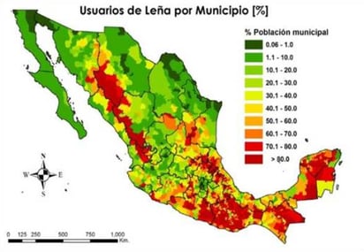 Usuarios de leña por municipio. (ARCHIVO)