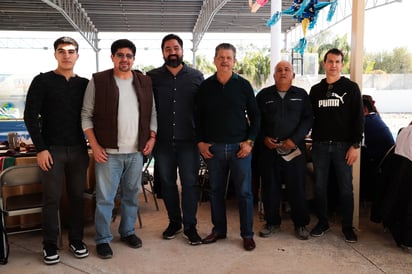 Jorge Luis Rubio, Jaime Ávila, Jorge, Eulalio, Alberto y Rodolfo (EL SIGLO DE TORREÓN / ENRIQUE CASTRUITA)
