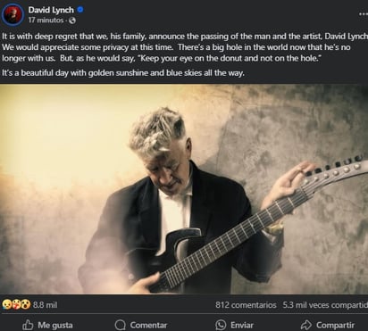 David Lynch (FACEBOOK)