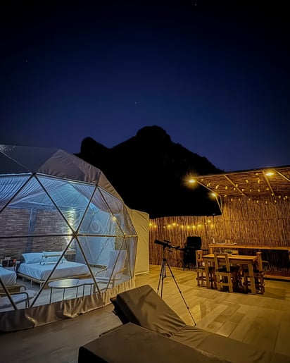 Glamping Laguna, lugar que ofrece un hospedaje tipo Domo.