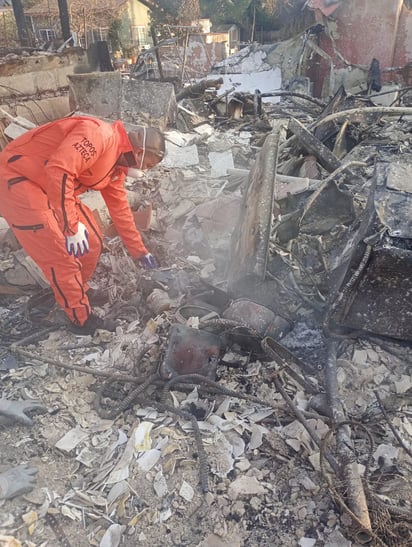 Bomberos de Torreón en Los Ángeles. 