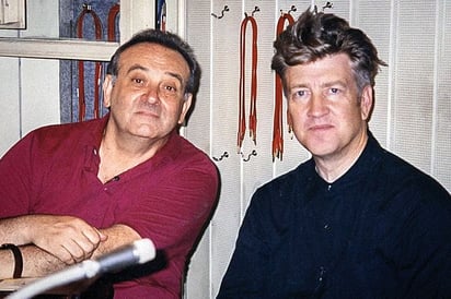 El compositor Angelo Badalamenti y David Lynch.