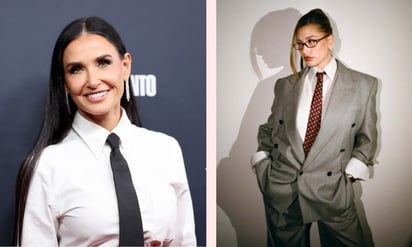 Demi Moore (i) y Hailey Bieber (d). 