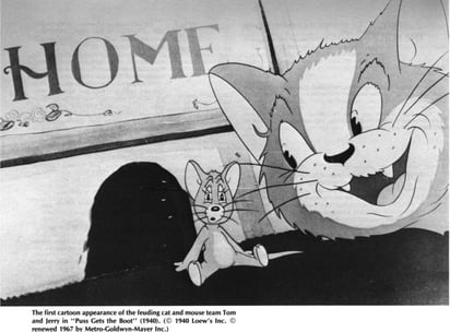 Recuerdos. El primer cortometraje de Tom y Jerry se estrenó el 10 de febrero de 1940.