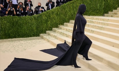 Kim Kardashian en la Met Gala 2021. Foto: Getty Images