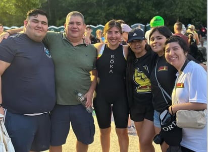 La familia Arguijo Aguirre estuvo en el norte de Houston, para acompañar y apoyar a Fernanda. (Cortesía)
